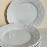 Six vintage Philippe Deshoulières Limoges California porcelain bread plates