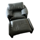Vico magistretti, Maralunga for Cassina, in Leather with Footrest