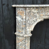 Regency fireplace in grey Ardennes marble, 18th century