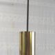 Modernist design pendant light in metal and brass - 50s/60s