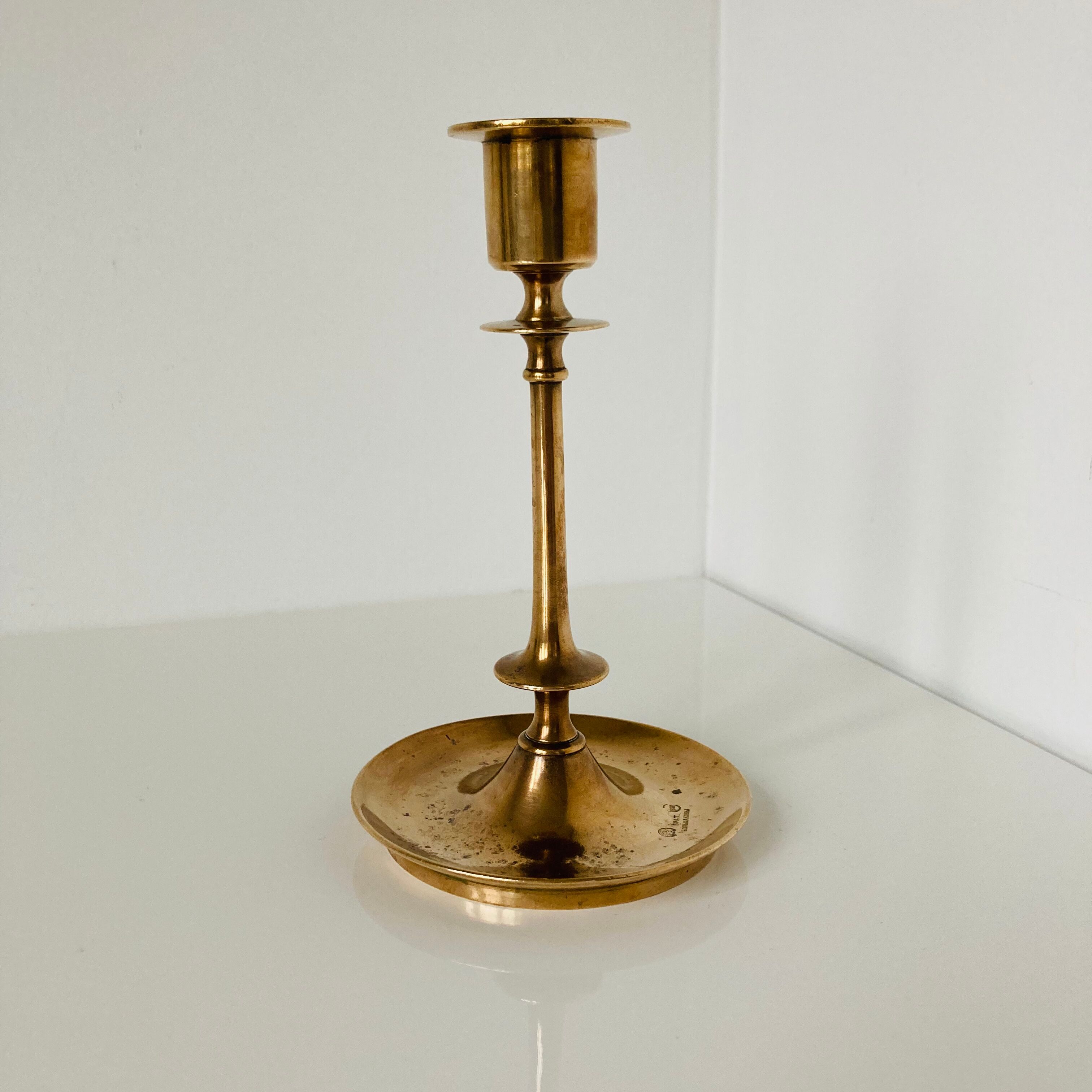 Elegant brass candle holder Russian work