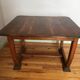 Art Deco extendable desk table with U-shaped base