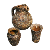 Decanter & ceramic glasses Basque Arroka 1950