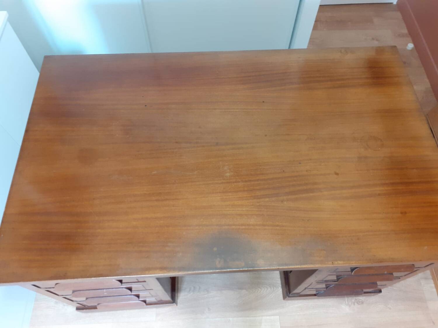 Solid wood minister's desk