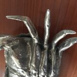 Silver metal box in crab shape