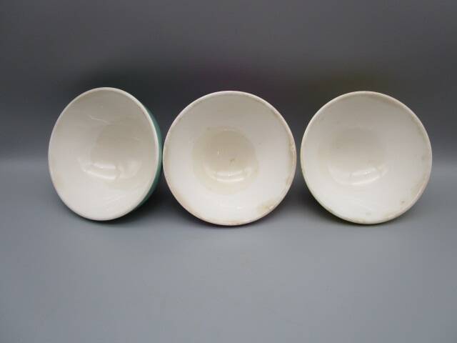 Set of 3 antique bowls in Sarreguemines earthenware.