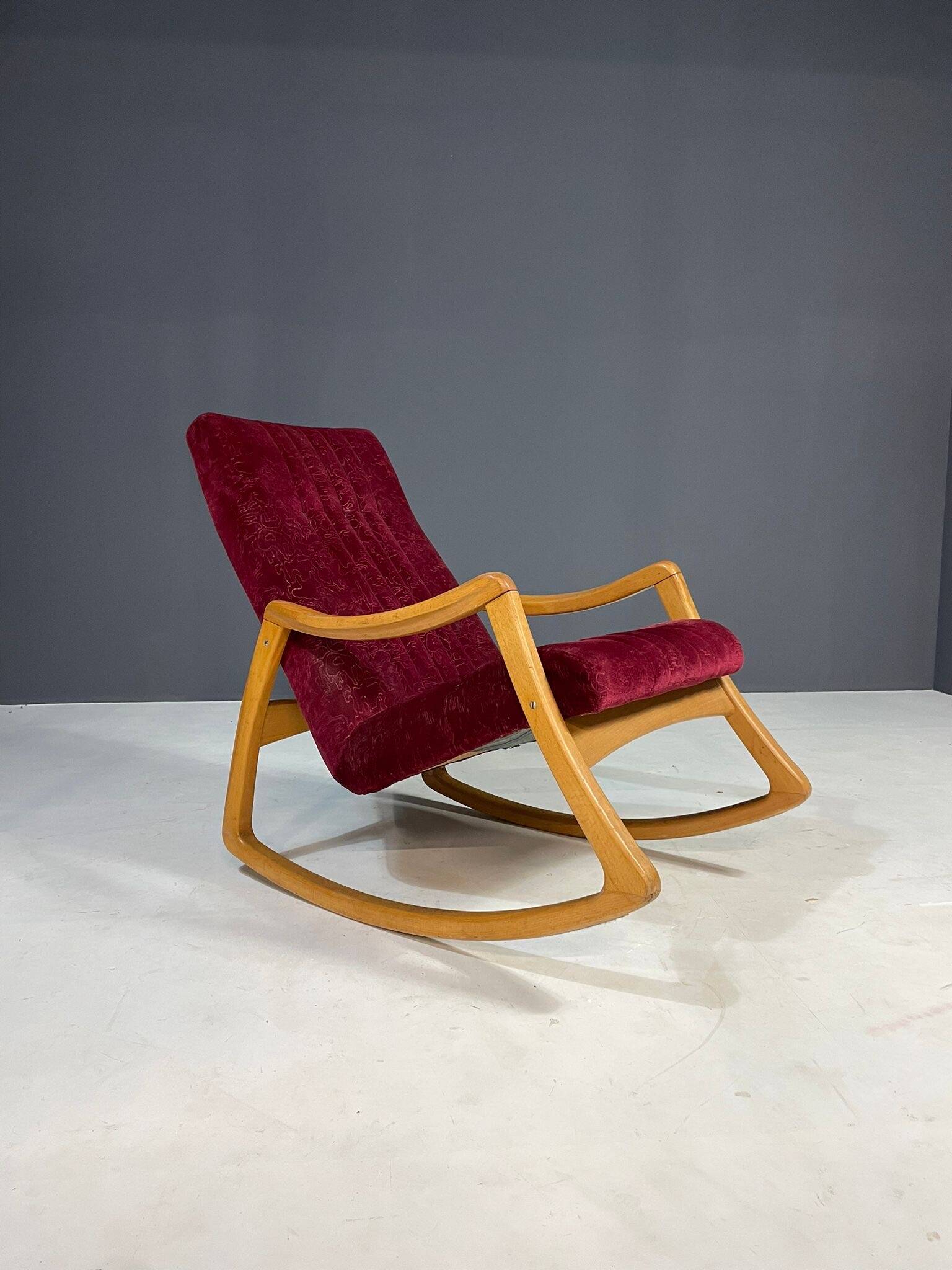 Mid-Century Bentwood Rocking Chair by TON, Czechoslovakia, 1960s