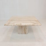 Italian travertine coffee table, 1980's