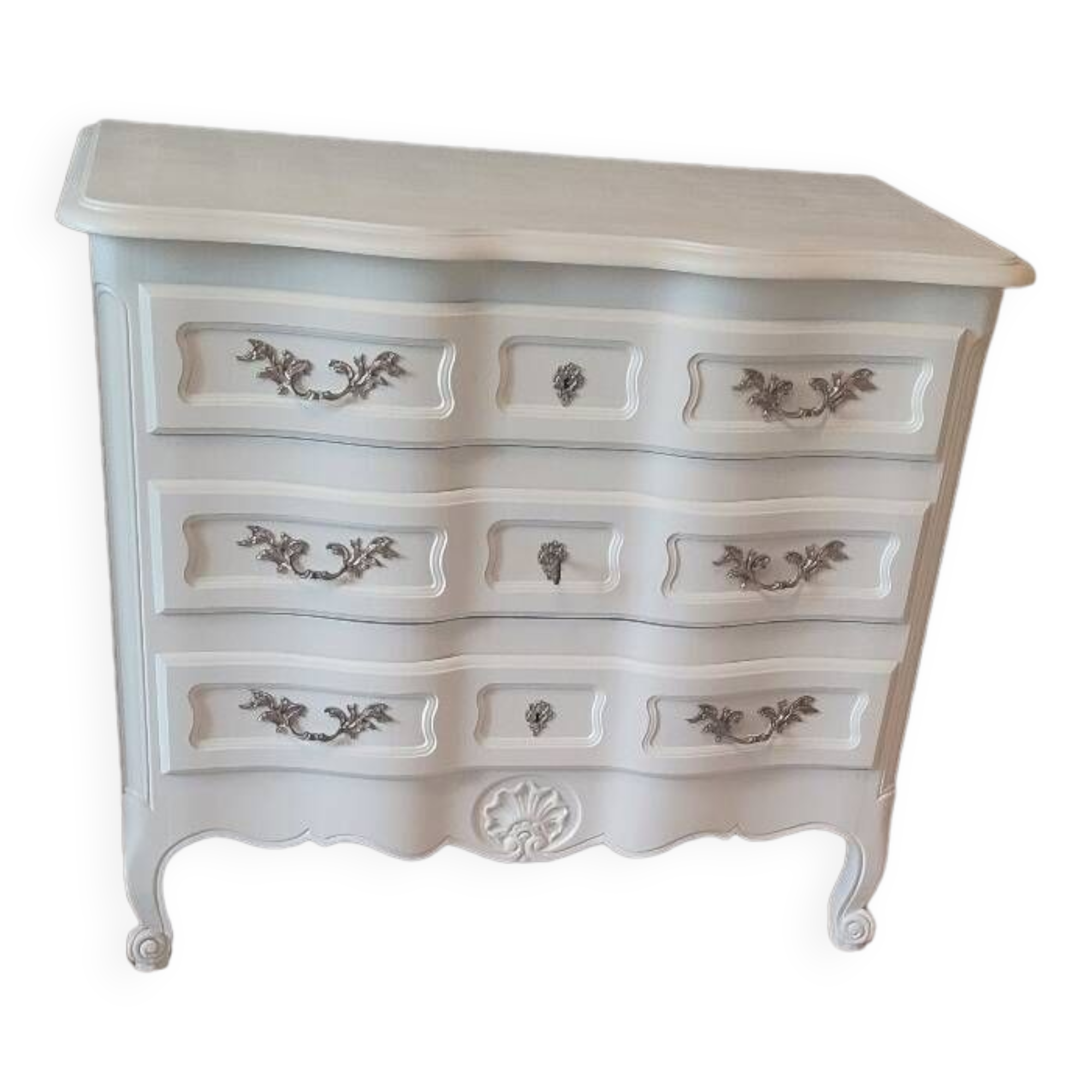 Louis XV style crossbow chest of drawers