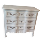 Louis XV style crossbow chest of drawers