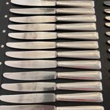 Set of 24 silver metal knives art deco