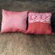 Bohemian style cushions in wild silk and embroidery