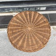 Table d'appoint en rotin 1950 midcentury