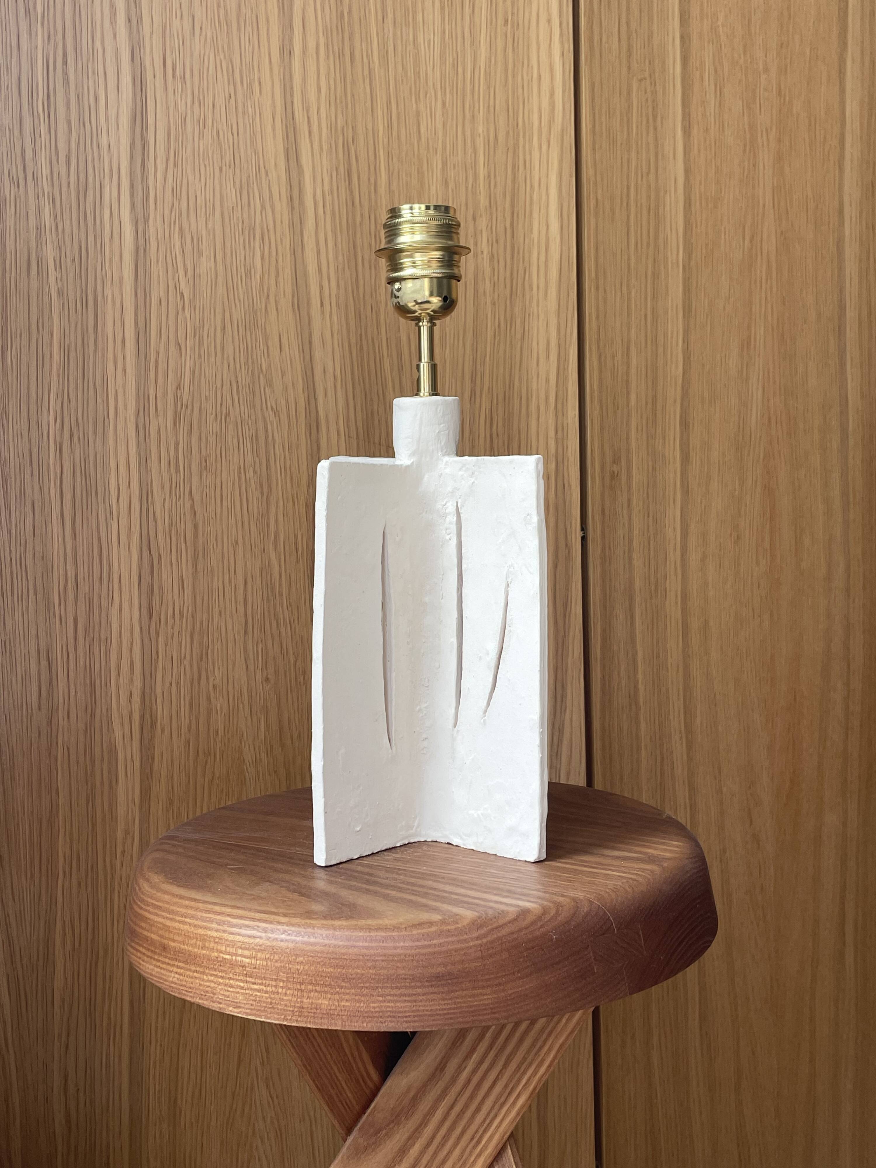 French contemporary ceramic lamp, "L 04" by Renzo Maar