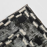 Black & beige turkish runner rug 72x284cm