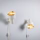 Pair of adjustable wall lamps designed by Per Sundstedt for Kosta Lampan