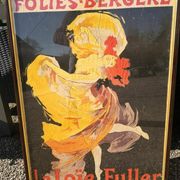 ancient poster by Jules Chéret Folies-Bergère, La Loïe Fuller 1893