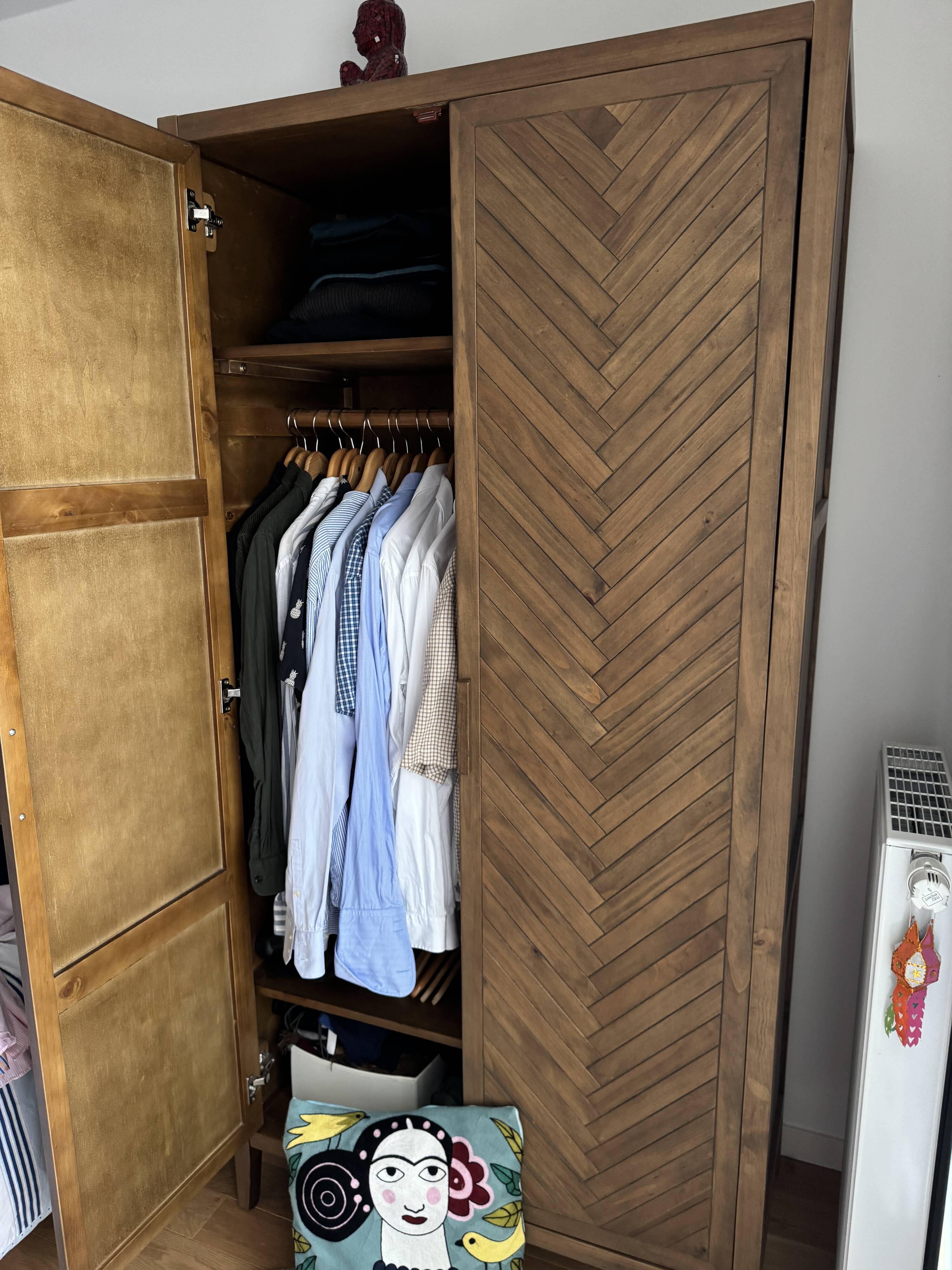 Armoire 2 portes en pin massif