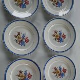 Service of 6 Digoin & Sarreguemines “DOLLY” dessert plates