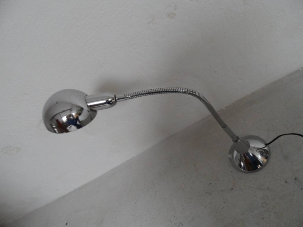 Vintage metal chrome desk lamp 1960's