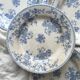 8 flat ironstone plates “Fleurette” Gien