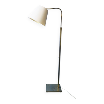 Danish multi-adjustable brass floor lamp, 1960s