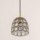 Iron and clear glass pendant by limburg, germany, 1960s.