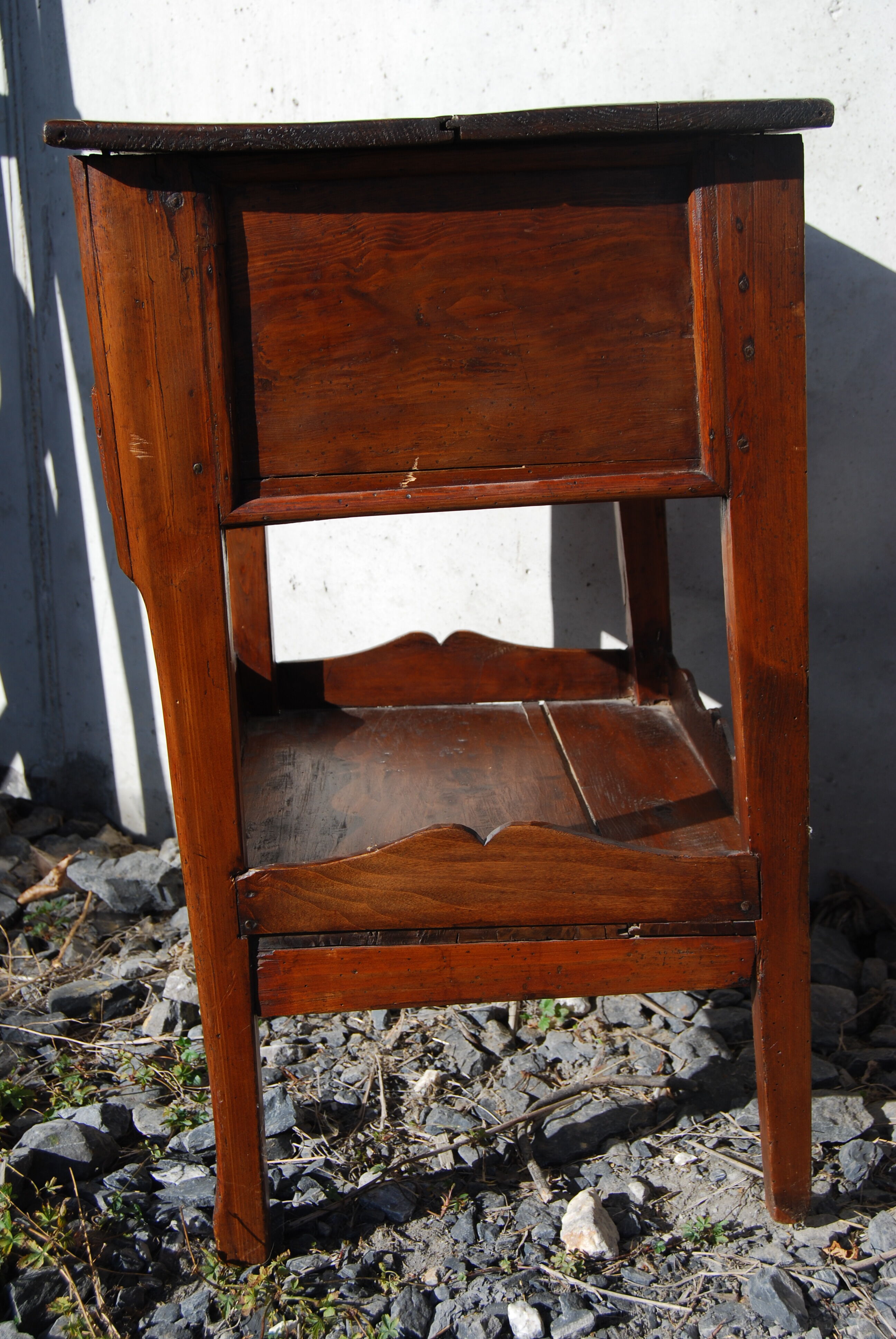 Dessert table with drawers, mountain furniture hunting spirit late 19th century.