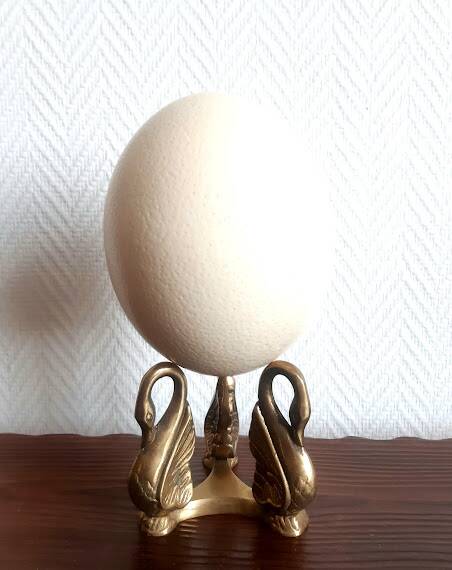 Ostrich egg with swan feet in bronze, Napoleon III