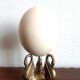 Ostrich egg with swan feet in bronze, Napoleon III
