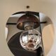 Space Age pendant lamp by Jean D'Imbleval in white lacquered aluminum, 1970