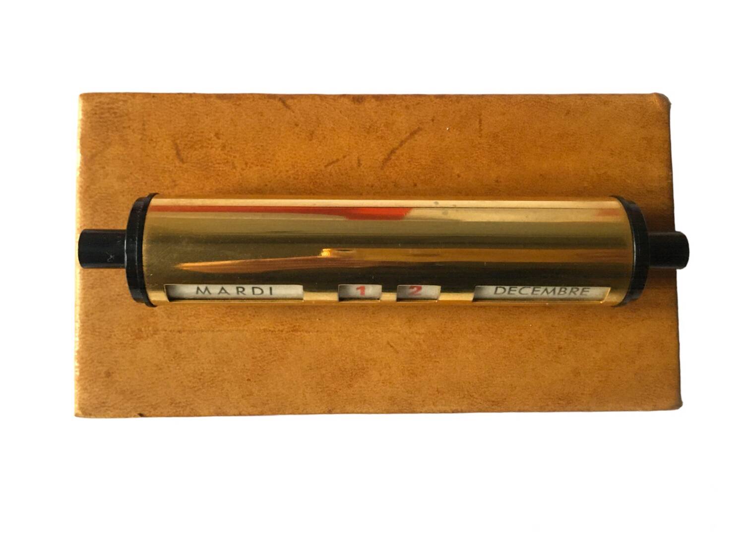 leather perpetual desk calendar