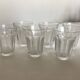 Set de 6 verres shot tulipe à côtes plates néo classique 1950