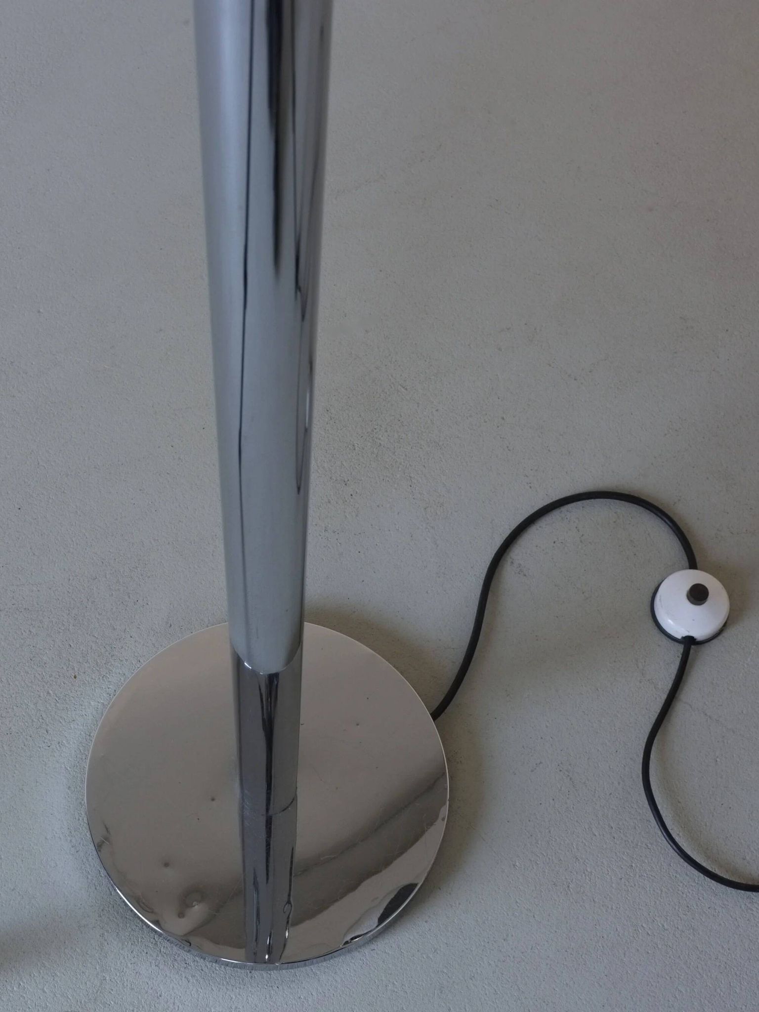 Chrome 3-arm space-age floor lamp | Italy | 1970s