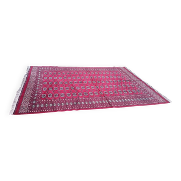 Old Afghan carpet in wool – hand-knotted – tribal patterns – 293 × 186 cm