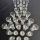 Set of 30 vintage art deco style wine glasses and carafe