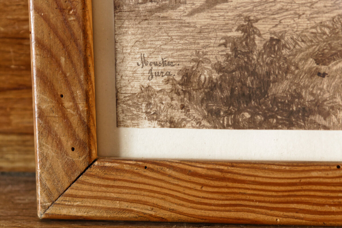 Old drawing, moustiers sainte marie