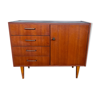 Buffet style scandinave en teck 1960 plateau noir