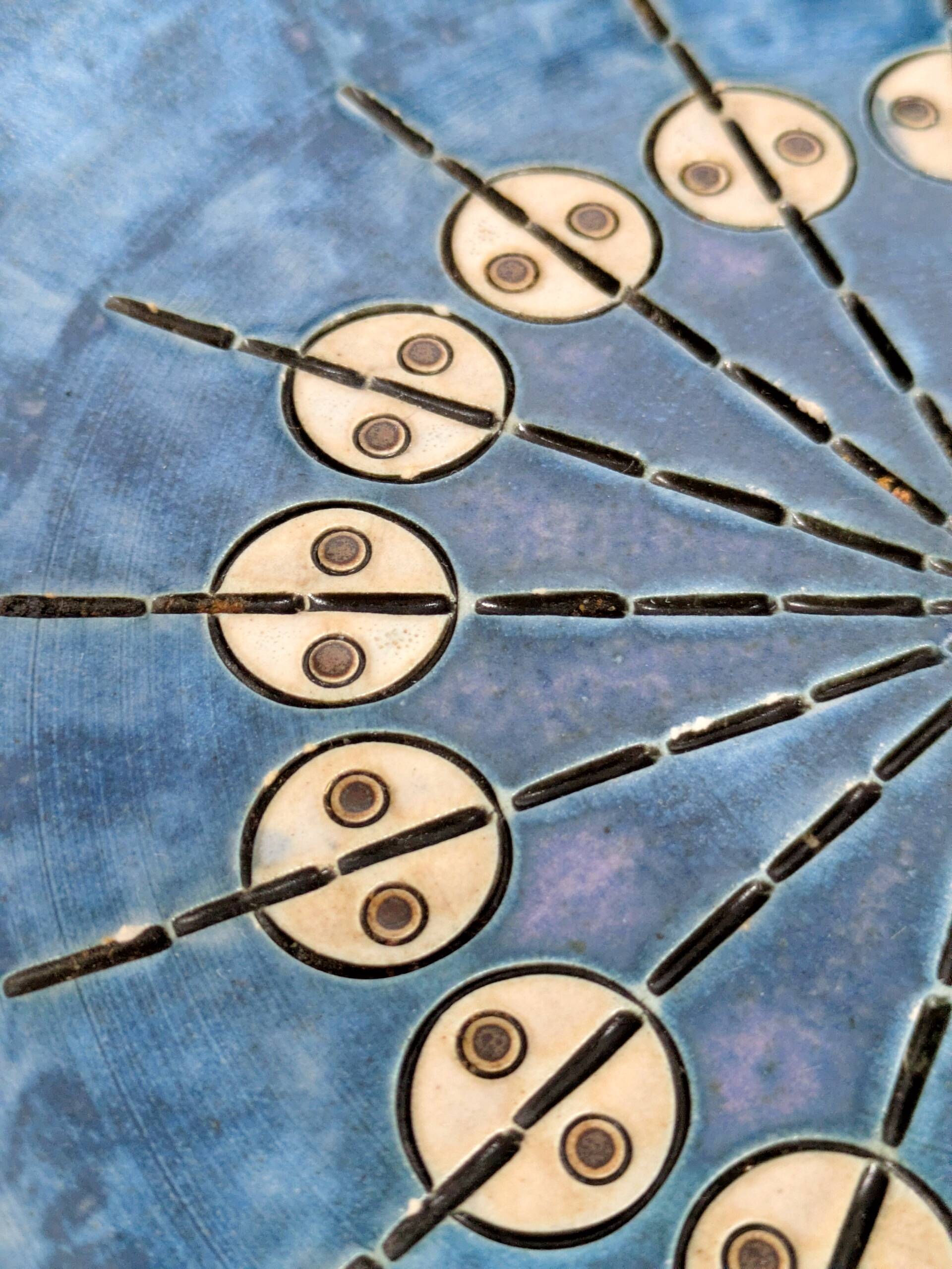 Mid-century ceramic plate signed Heinz Theo Dietz, Germany.
