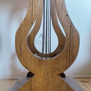 Lyre bedside table, cherry wood, 1960s.