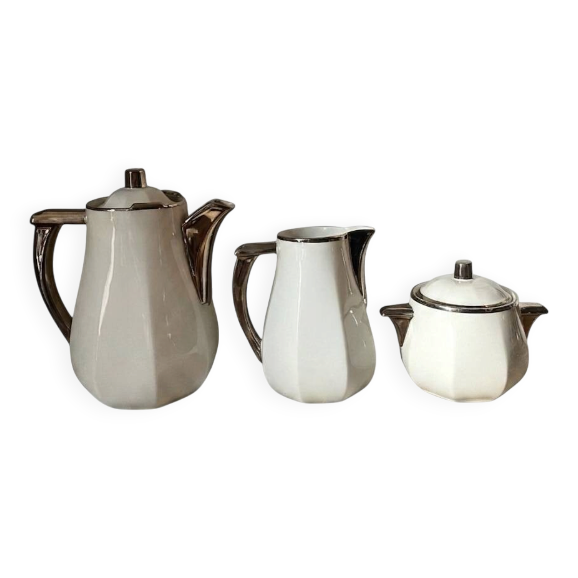 Art Deco coffee service in Aluminite Frugier