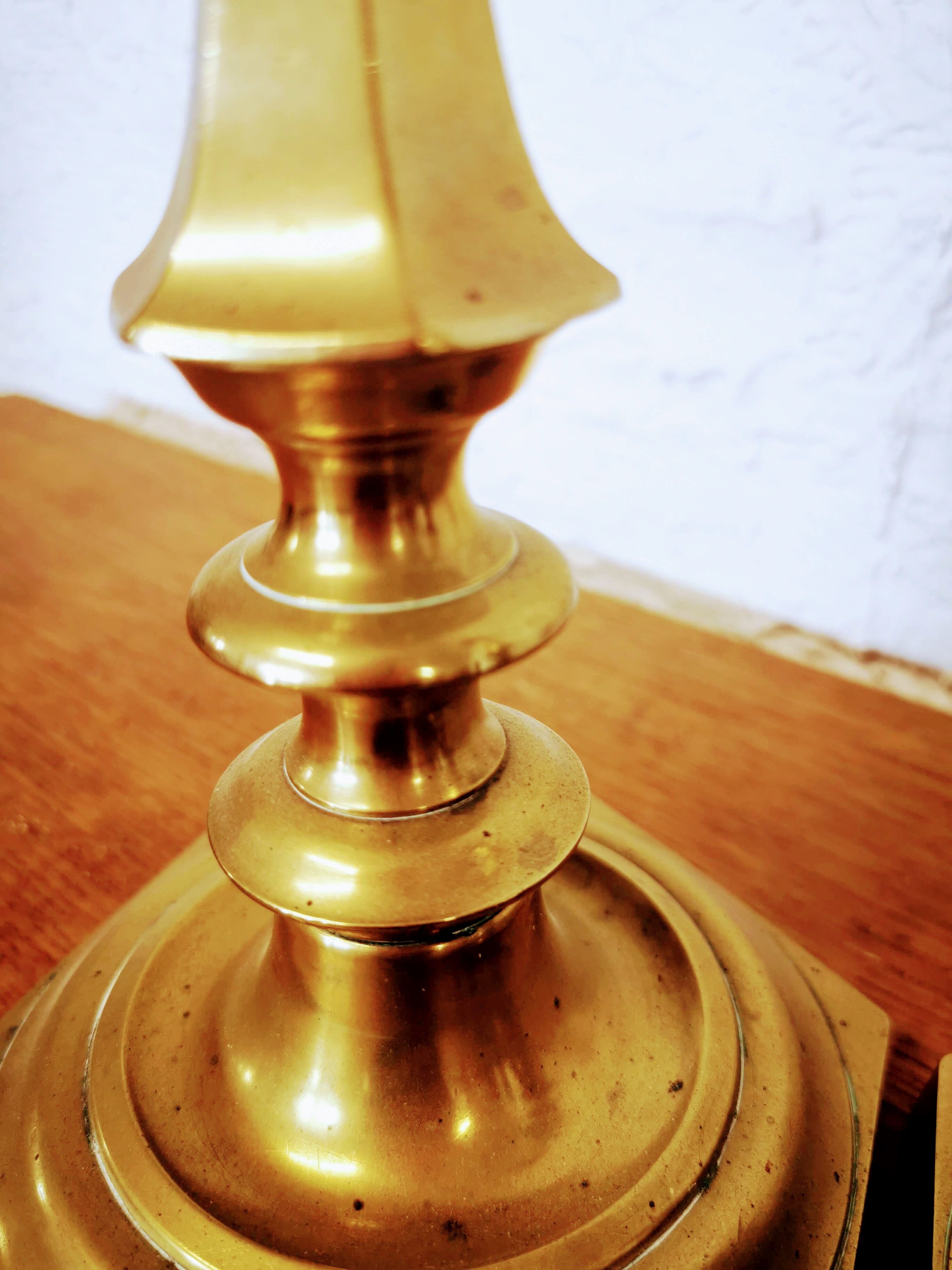Pair of brass candlesticks