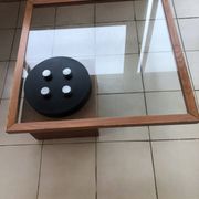 Table basse Roche Bobois designer Jp Cailleres plateau pivotant