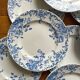 12 small flat plates "Campanule" Saint Amand and Hamage