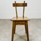 6 brutalist solid wood chairs