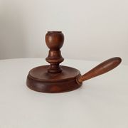 Antique wooden hand candle holder, 19th century