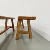 Pair of 2m elm benches