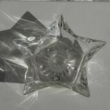 Vintage glass star candle holder D13