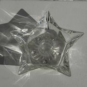 Bougeoir étoile en verre vintage D13