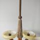 Art Deco Chandelier with 5 Arms and Round Shades from the 1930s
